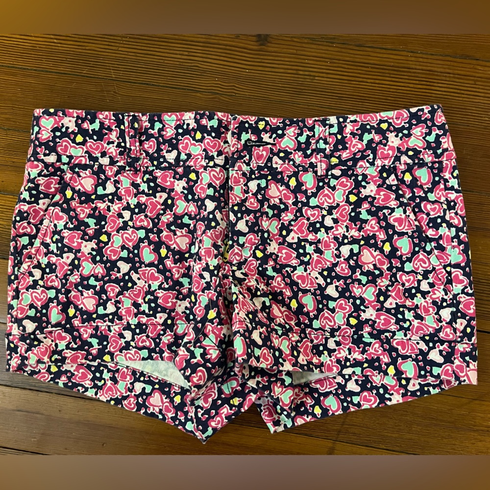 Lilly Pulitzer heart print shorts, size 2